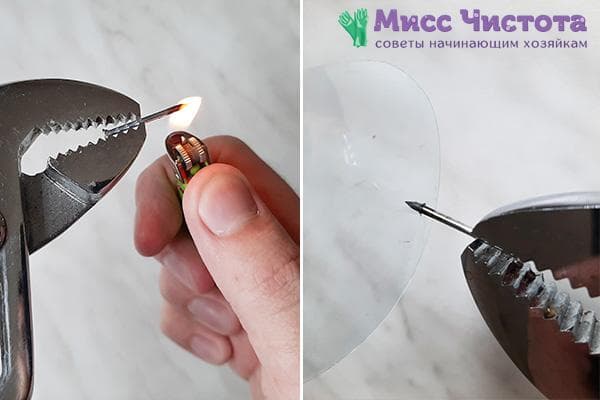 Chauffer un clou pour l'utiliser comme poinçon