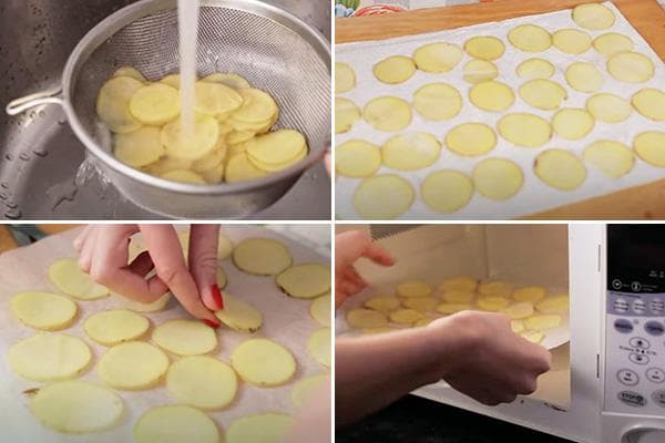 Cuisson des chips au micro-ondes