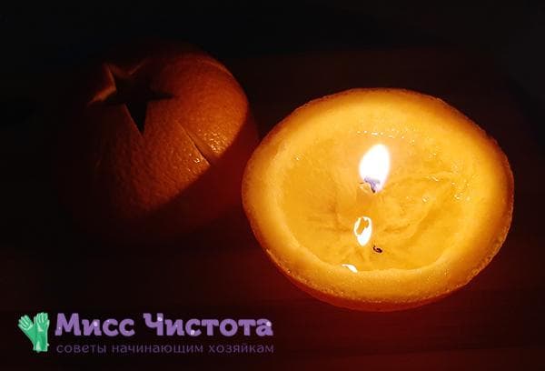 Bougie écorce d'orange