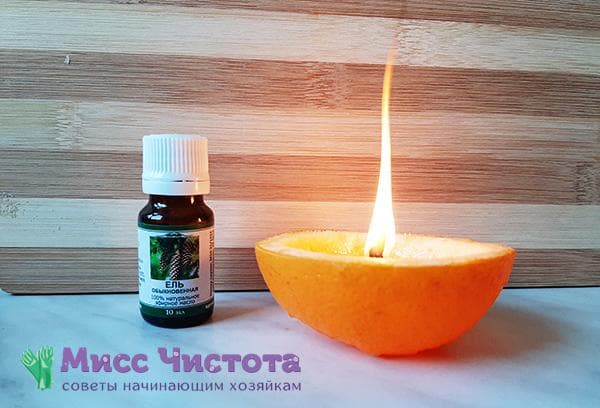 Bougie parfumée aux écorces d'orange