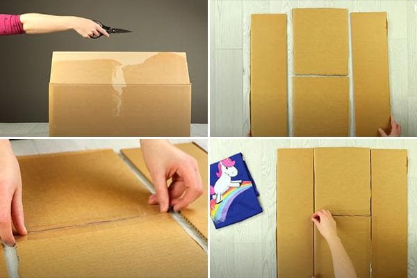 Fabriquer un dispositif pour plier des vêtements en carton
