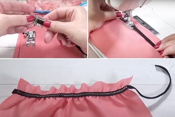 Coudre un élastique sur du tissu à l'aide d'un pied ordinaire