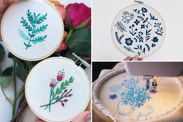 Broderie sur morceaux de vieux draps