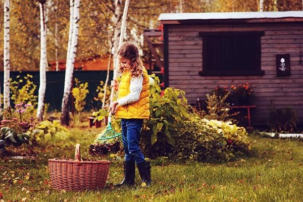 Nettoyage du chantier à l'automne