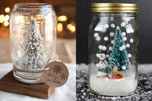 Décor du Nouvel An à partir de bocaux en verre