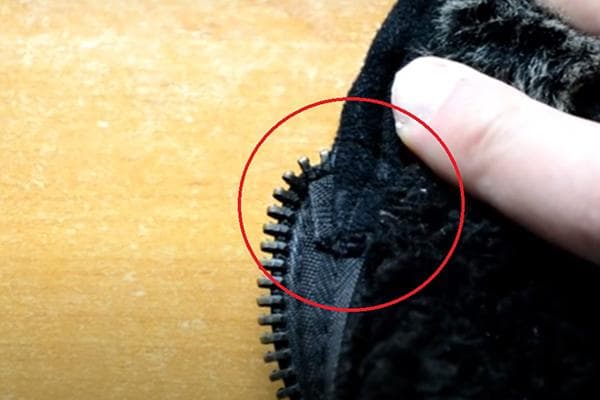 Bord de la fermeture éclair