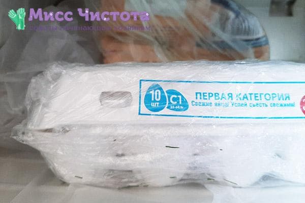 Plateau à œufs au congélateur