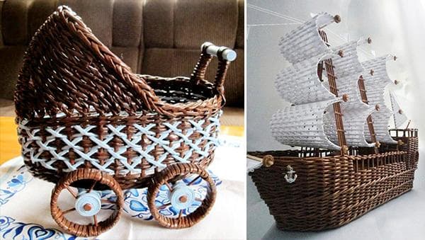 Artisanat à partir de tubes de journaux