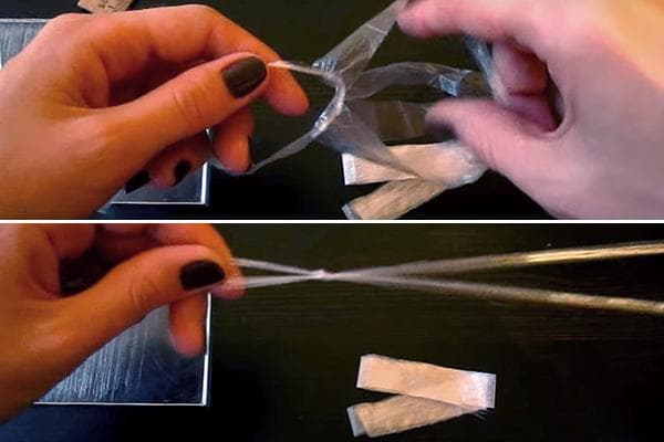 Assembler des bandes de polyéthylène pour produire du fil