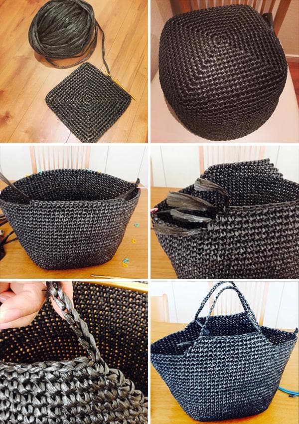 Master class sur les sacs à tricoter à partir de sacs noirs