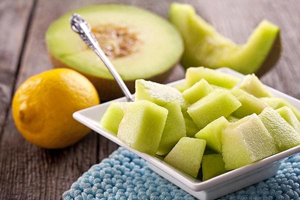 Melon coupé en dés