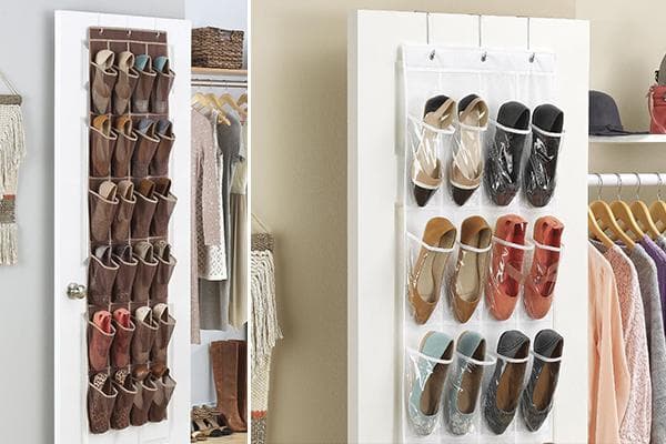 Ranger les chaussures dans les organiseurs de porte