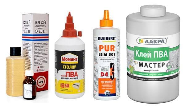 Types de colle à bois