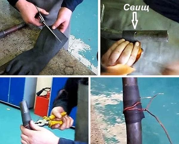 Élimination temporaire d'une fuite dans une conduite d'eau avec une fistule