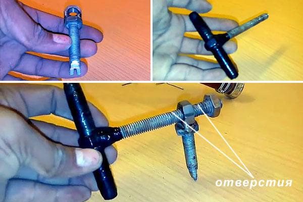 Pince faite maison à partir de boulons et d'écrous