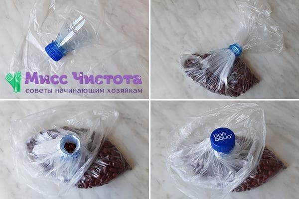 Fabriquer un sachet avec un distributeur à partir du goulot d'une bouteille en plastique