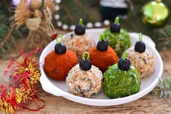 Collation du Nouvel An, boules du Nouvel An