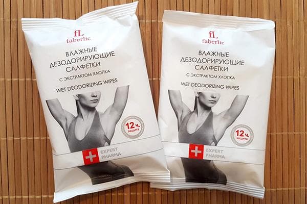 Lingettes humides contre les odeurs de sueur