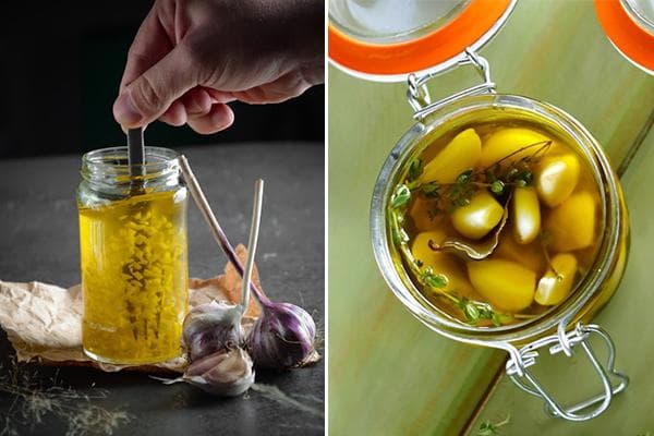 Huile de tournesol à l'ail