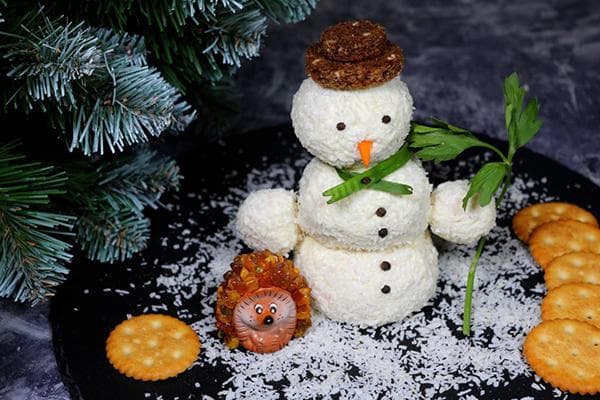 Snack bonhomme de neige pour le Nouvel An