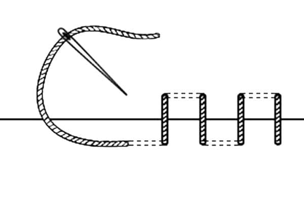 Modèle de couture invisible en échelle