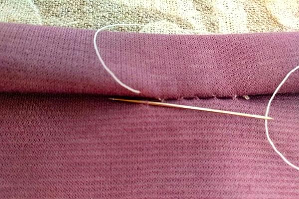 Faire une couture d'ourlet