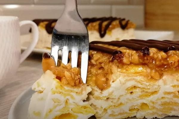 Gâteau aux céréales au caramel sans cuisson