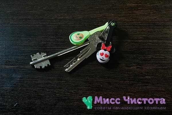 Clés avec porte-clés