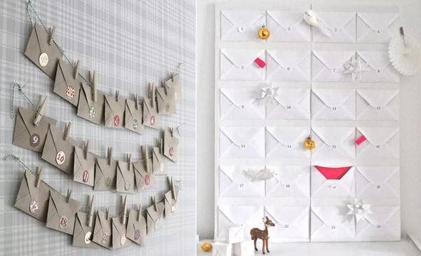 Calendrier de l'Avent à partir d'enveloppes 2