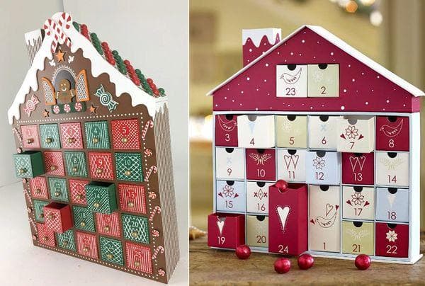 Calendrier de l'Avent réalisé à partir de boîtes en carton 2