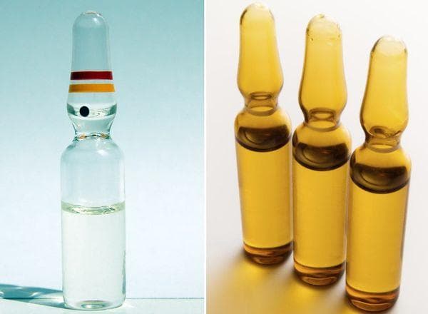 Ampoule avec et sans point
