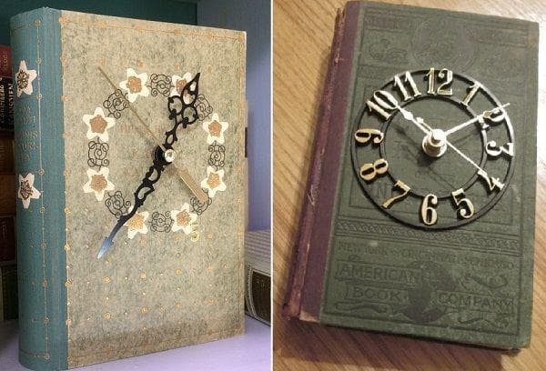 Horloge inhabituelle des livres