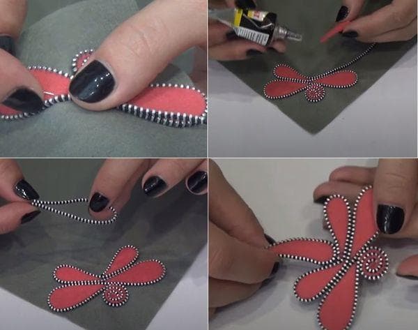 Fabriquer une broche avec un éclair 2