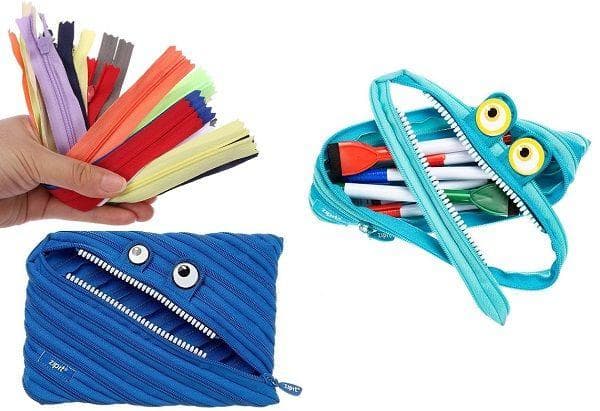 Trousse à crayons ou trousse à maquillage en fermeture éclair