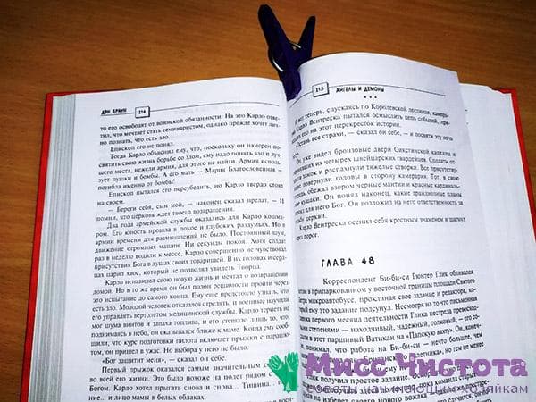 Marque-page fabriqué à partir de pinces à linge