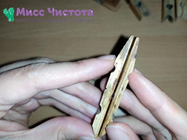 moitiés collées à partir de pinces à linge