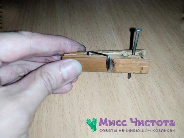 porte-ongles en pince à linge