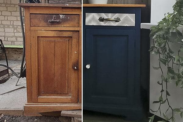 Commode avant et après