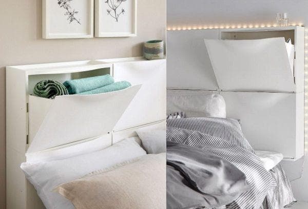 Tête de lit dans la chambre