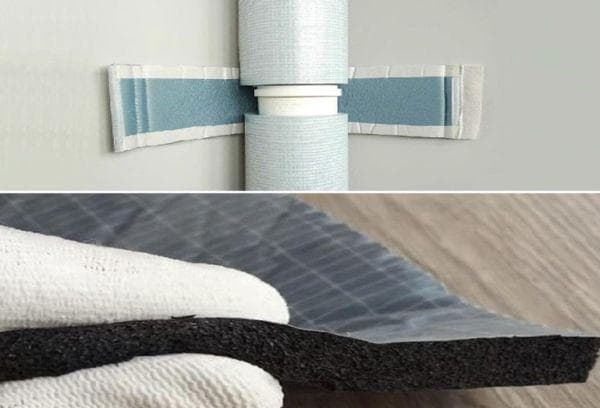 Isolation phonique de la colonne montante d'égout