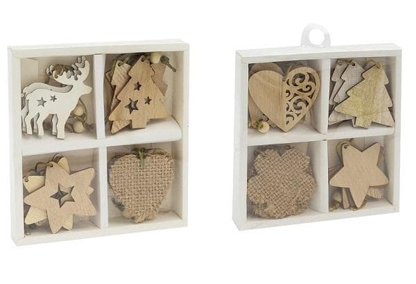 Ensemble de décorations en bois