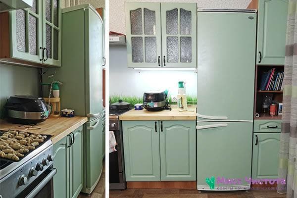 Réfrigérateur de la même couleur avec façades