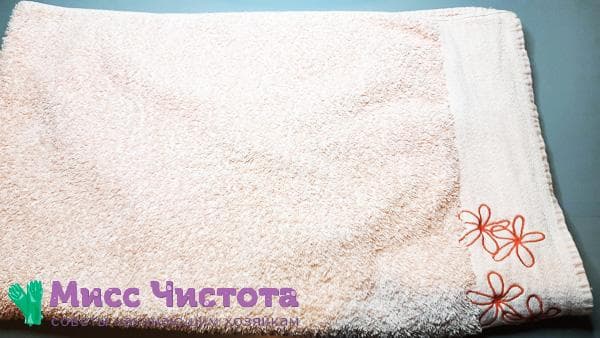 serviette éponge propre