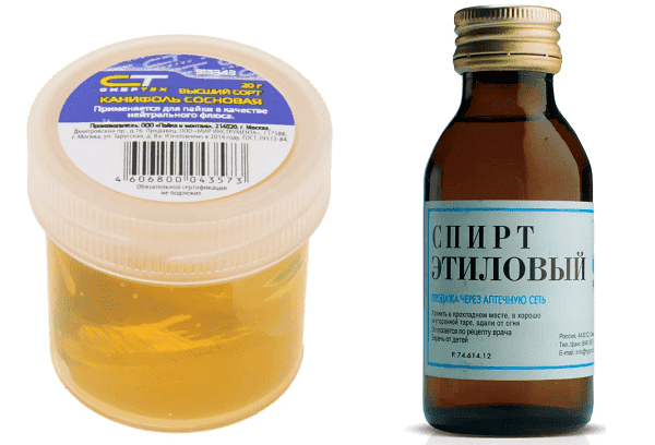 Flux liquide à base de colophane et d'alcool