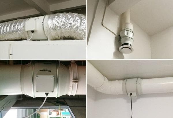 Hotte de cuisine avec ventilateur gainable