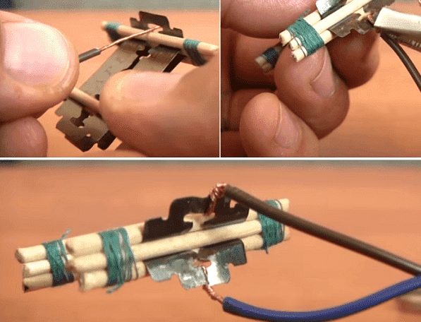 Fabriquer une chaudière avec des lames de rasoir