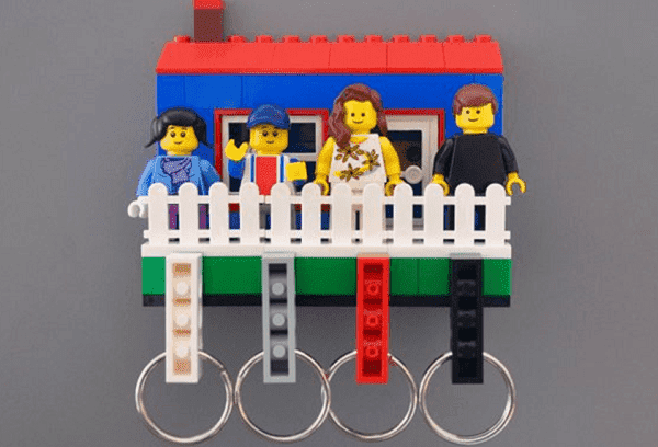 Porte-clés avec modèle de maison