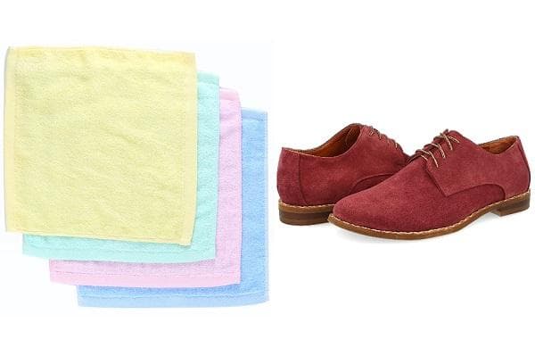 Chiffons en flanelle pour nettoyer les chaussures en daim