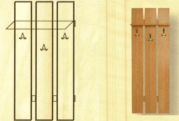 Cintre à lattes en bois