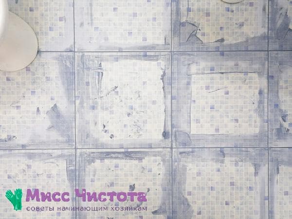 carrelage avec coulis séché